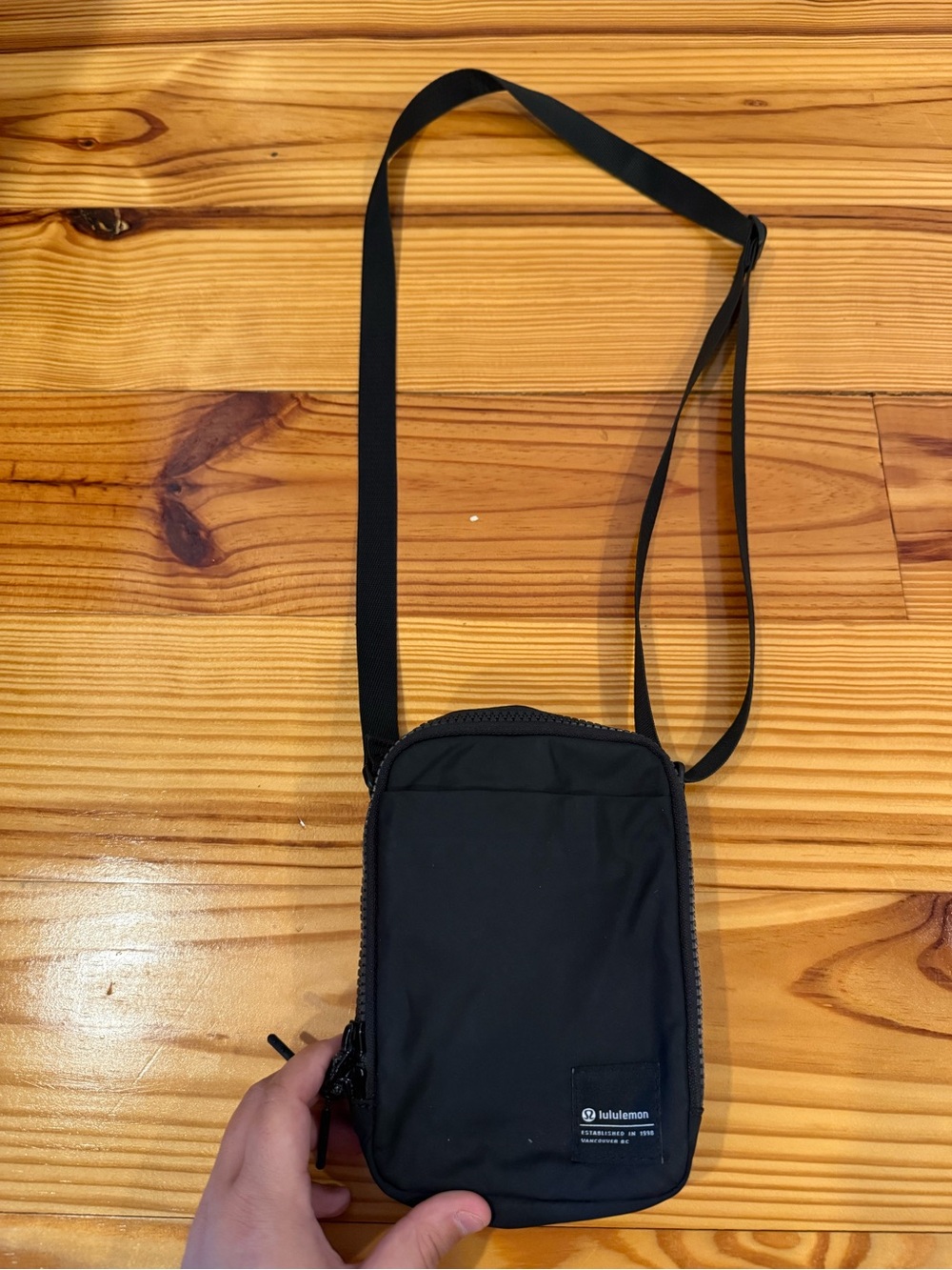 lululemon athletica Black Compact Crossbody Pouch